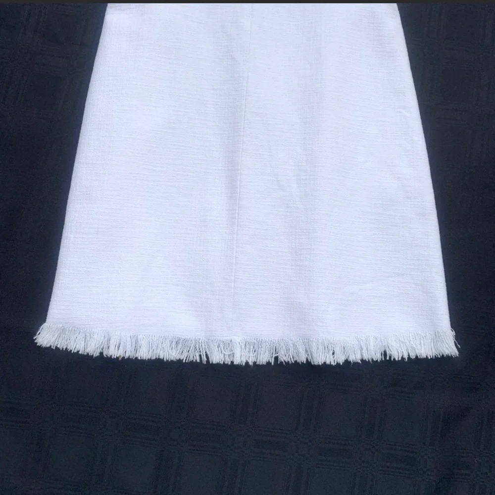 NWT Rebecca Taylor Women’s Winter White Ruffle Wedding Party Dress Size 4 - Picture 10 of 12